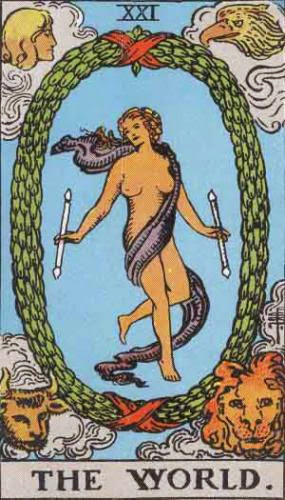 Tarot Card Meaning For The World Rws And The Universe Thoth