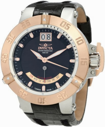 Invicta Men's 1575 Subaqua Noma III Black Dial Black Leather Watch