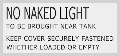 No Naked Lights sign