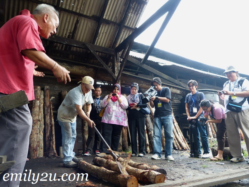 traditional charcoal making Kuala Sepetang
