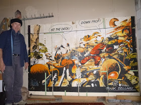 Evan Jenkins with his Colin Wilson Dan Dare mural
