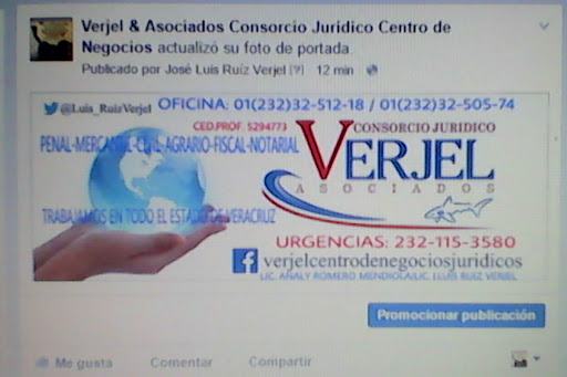 Verjel & Asociados Consorcio Jurídico Bienes Raíces y Automóviles, 93620, 16 de Septiembre 24, La Jungla, San Rafael, Ver., México, Abogado especializado en derecho procesal | VER
