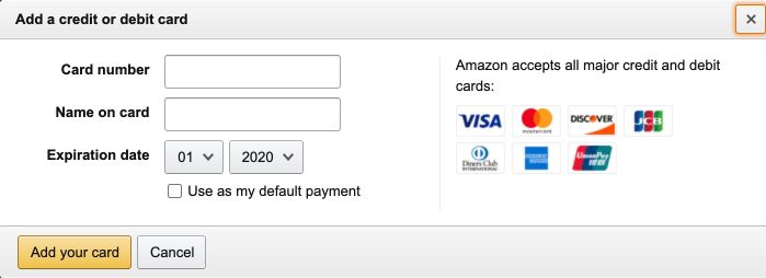 enter in Mastercard gift card information on Amazon
