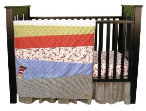  Dr Seuss Classic Cat In The Hat Primary Crib Bedding Set