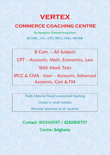 VERTEX Commerce Coaching Centre, 7/3, Vivekananda Rd, Manicktala, Simla, Belghoria, Kolkata, West Bengal 700056, India, Coaching_Center, state WB