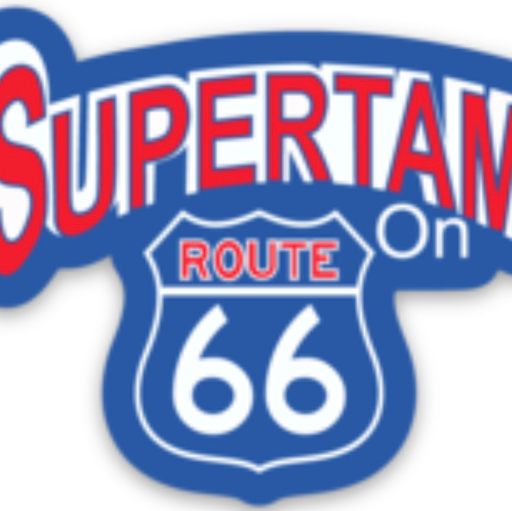 Supertam On 66 Ice Cream Parlor And Superman Museum logo