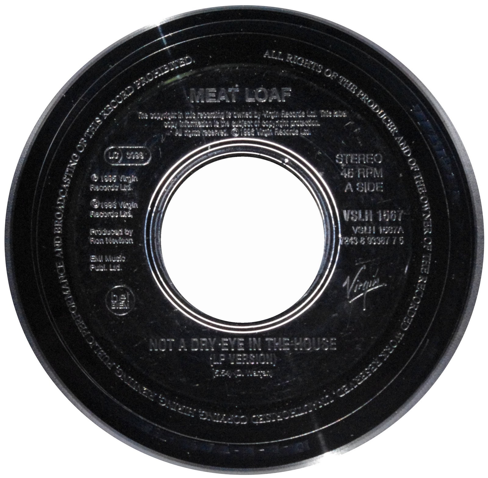 Meat Loaf Vinyl, Singles 7"/12" and other stuff Meat Loaf Not A