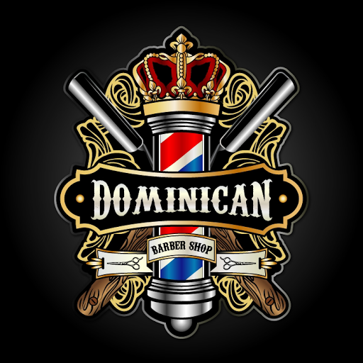 Dominican barber shop logo