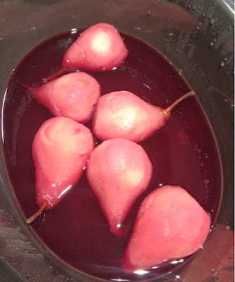 Poached Pears in Mulled Wine