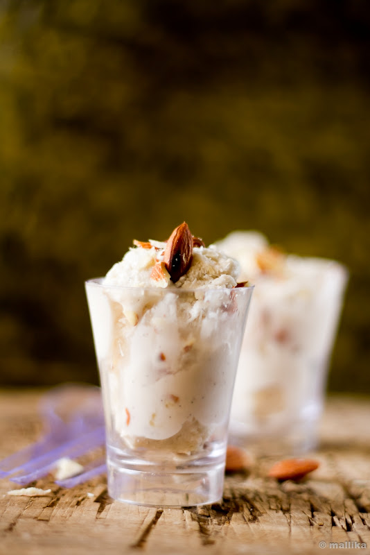 Coconut cream, Vanilla Bean & Roasted Almond Ice cream