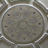 The Intricate Ceiling of the Hassan II Mosque Washroom - Casablanca, Morocco