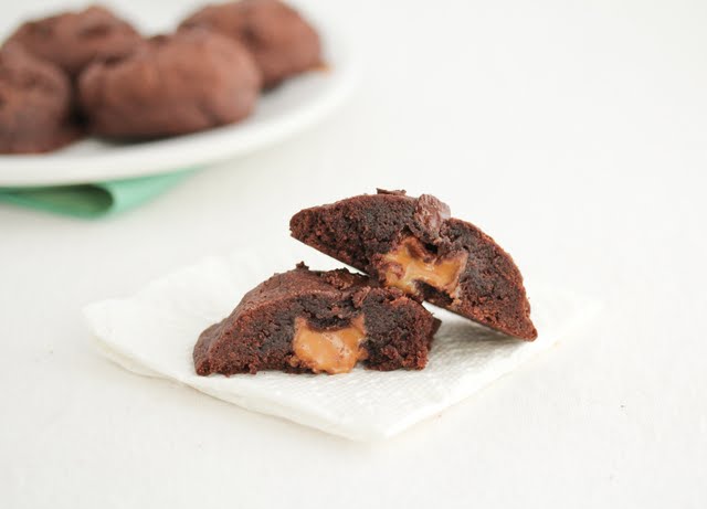 photo of a Gooey Caramel Chocolate Cookie