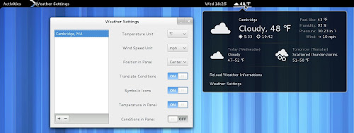 GNOME Shell Weather Extension 