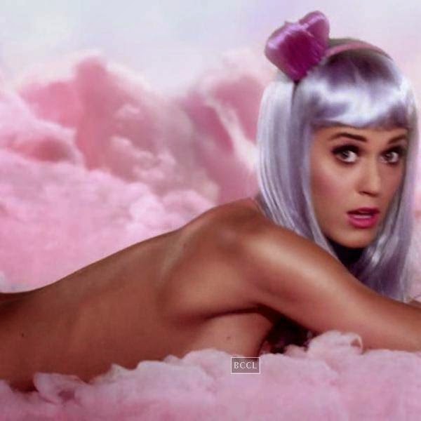 Katy Perry looked pretty yet sexy, when she went off clothes in the video, "California Gurls."