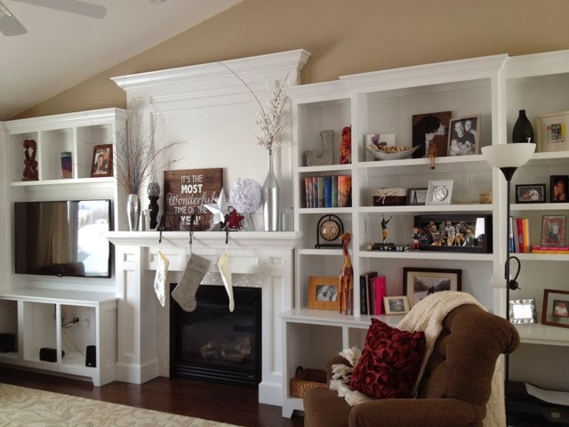 Amazing diy entertainment center and fireplace
