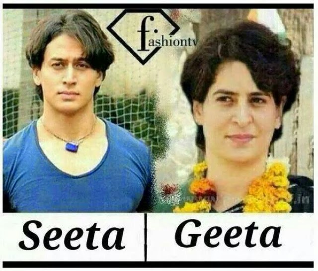 Seeta Aur Geeta !! Tiger Shroff and Priyanka Gandhi !!!