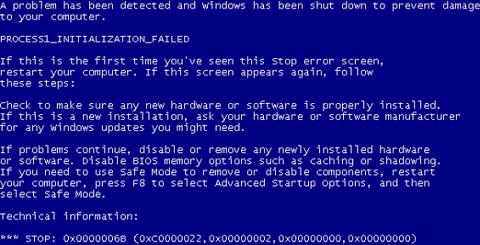 Windows 7 Startup Blue Screen Death (STOP: 0x0000006B) Error Windows 7 Startup Blue Screen Death (STOP: 0x0000006B) Error