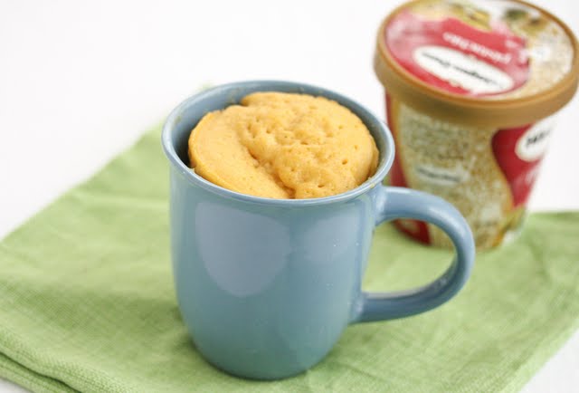 close-up photo of a Pumpkin Quick Bread Mug Cake