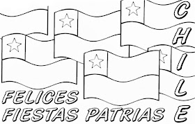 Images independence of Chile coloring pages