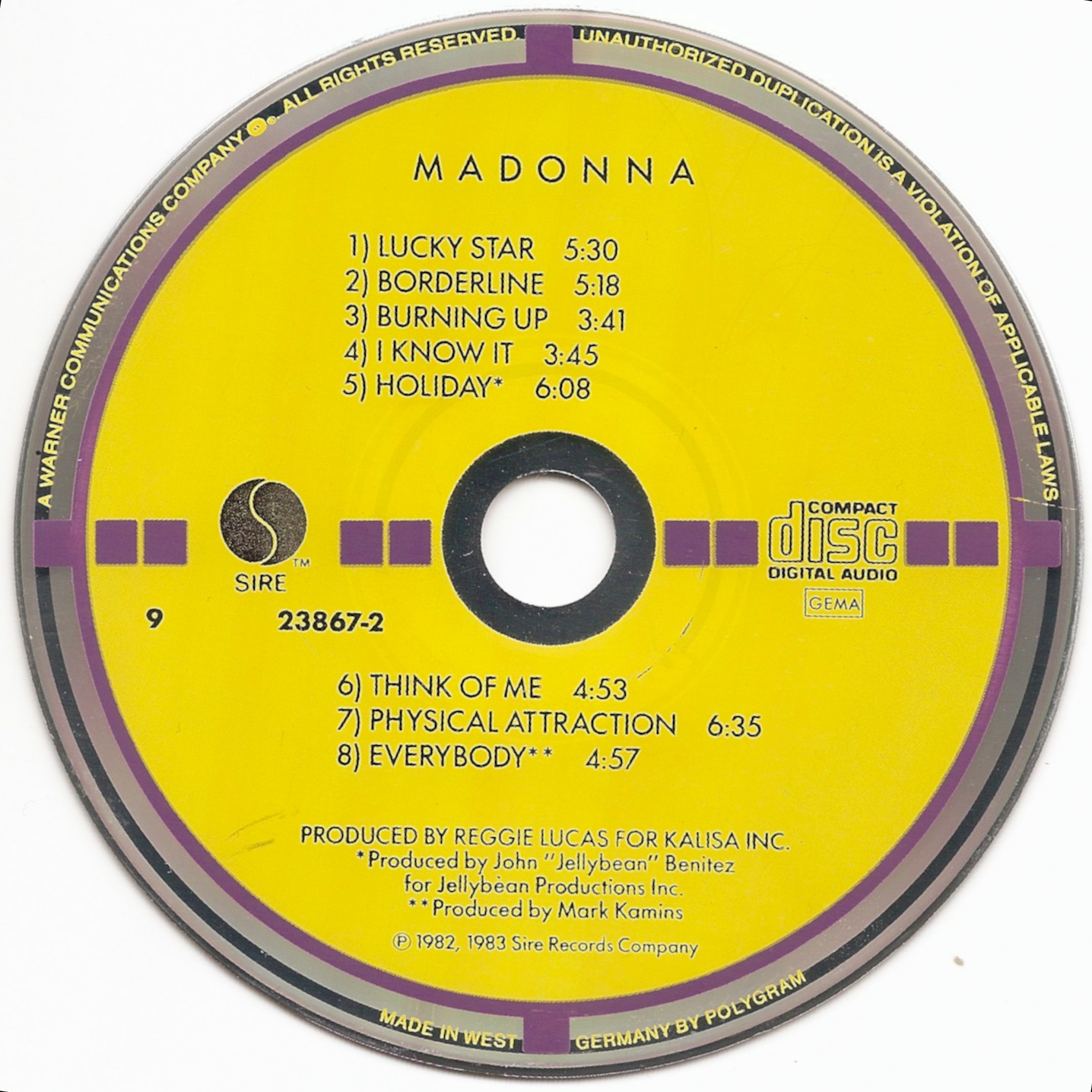 Madonna - Madonna CD