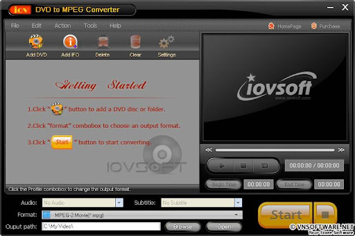Iovsoft DVD to MPEG Converter