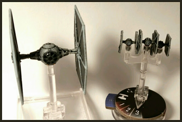 Tie fighters del Star Wars Armada pintados por Xela 
