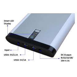 Qi-Infinity™ Powergrid 34200mAh External Battery Pack/High Capacity Power Bank charger for Laptops, Notebooks, Netbooks, Tablets and Smart Phones