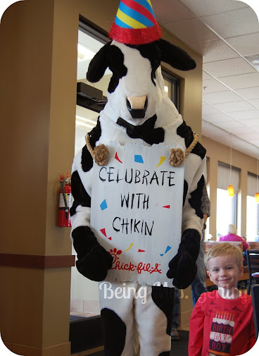 Being Mrs. Gentry: Third Birthday Party at Chick-fil-a