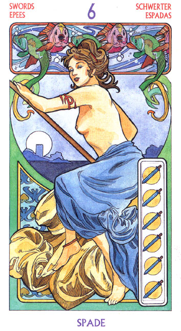 Art Nouveau Tarot Antonella Castelli (Таро Галерея). Галерея и описание карт - Страница 2 Spade%252006