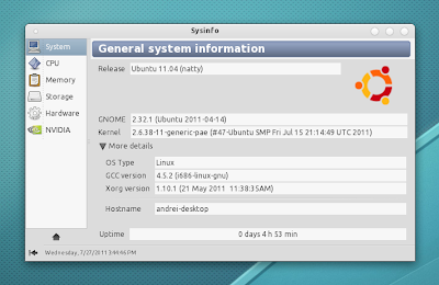 Sysinfo Ubuntu screenshot