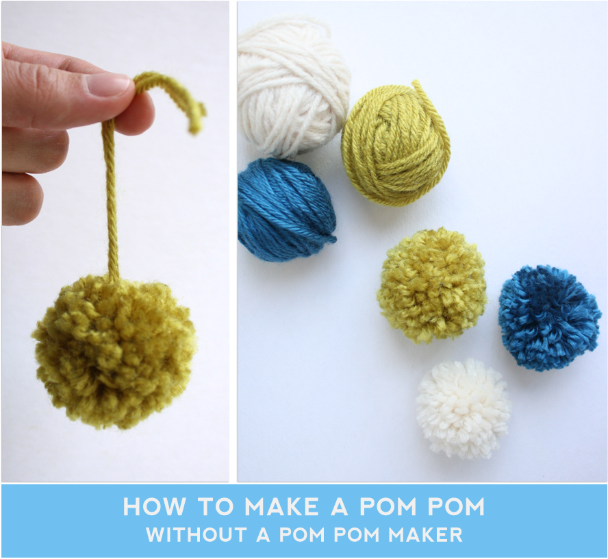 HOW to MAKE a POM POM - DIY Tutorial for Yarn Pom Poms 