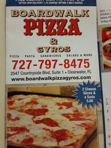 Pizza Restaurant «Boardwalk Pizza & Gyros», reviews and photos, 2547 Countryside Blvd #1, Clearwater, FL 33761, USA