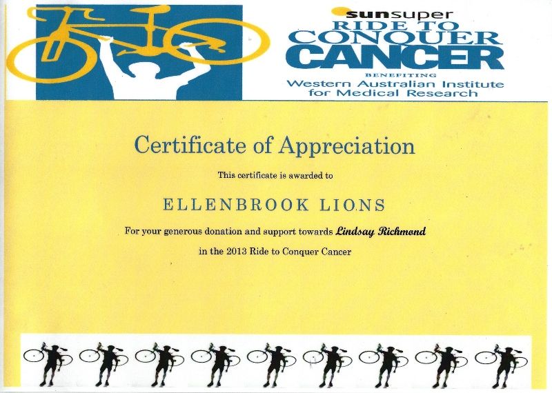 Thank You From Ride to Conquer Cancer