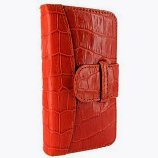 Apple iPhone 5 / 5S Piel Frama Orange Crocodile Leather Wallet