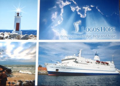 postcards, souvenirs, MV Logos Hope