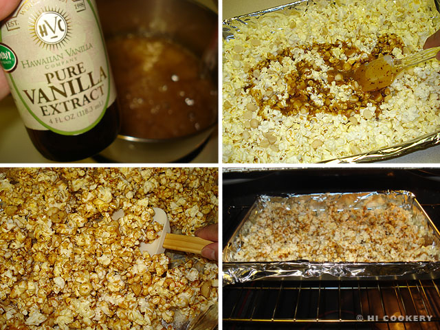 Caramel Popcorn with Macadamia Nuts