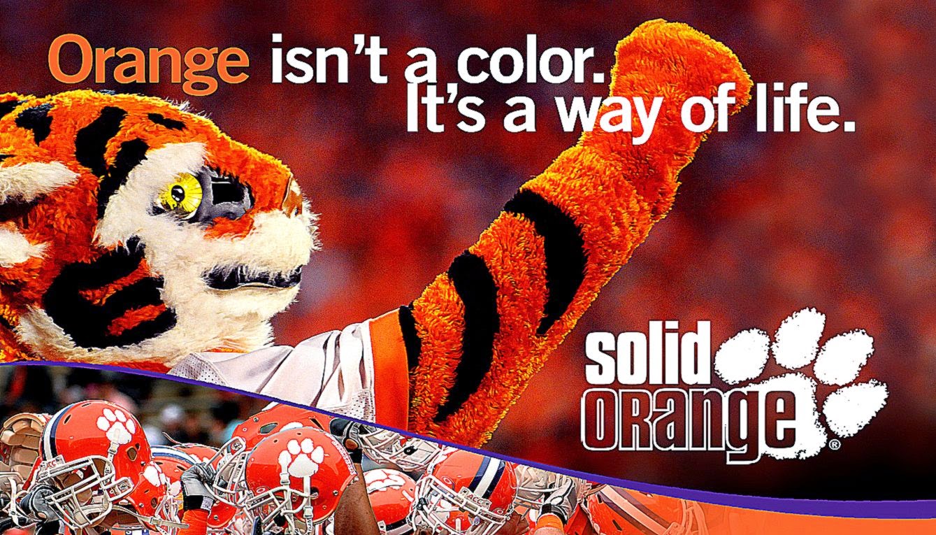 Clemson University  Solid Orange