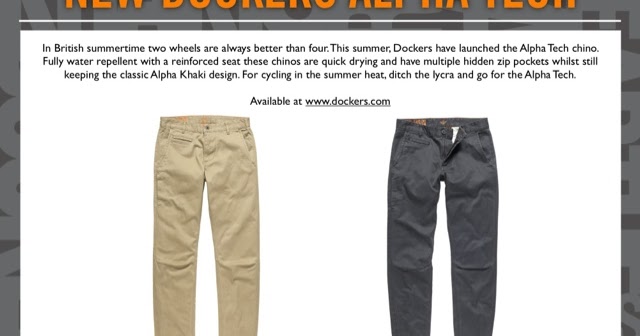 DIARY OF A CLOTHESHORSE: New Dockers Alpha Tech Chinos for Cycling