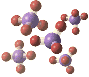 Cinco moléculas de metano