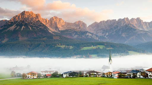 Ellmau Village in Fog, Tyrol, Austria.jpg