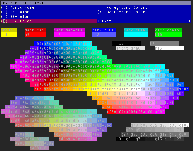 Xterm 256 Color Chart