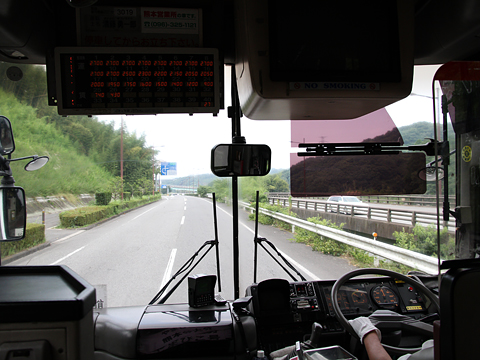 九州産交バス「やまびこ号」　米良バイパス走行中