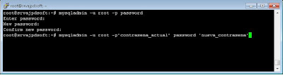 Cambiar contraseña usuario root de MySQL mediante mysqladmin
