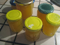 Confiture de melon d'eau avec des pommes
