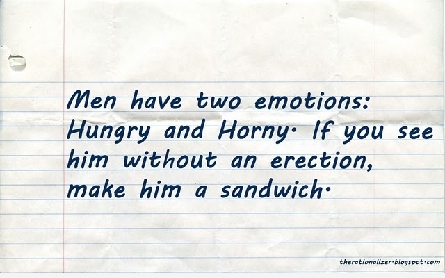 Men's Two Emotions : Hungry & Horny