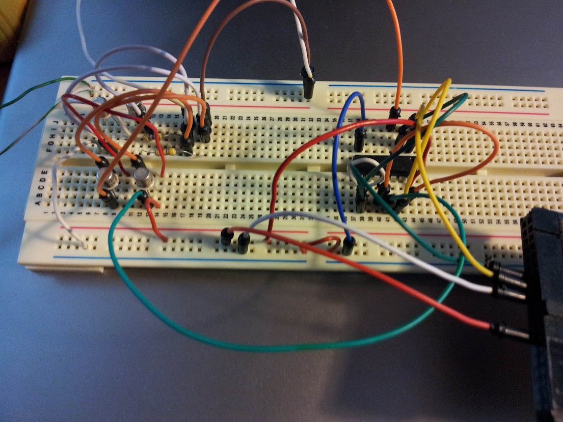 The circuit to control the motor from the PI.