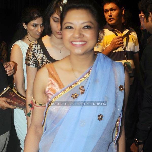 Anupama Dayal at fashion designer Anju Modi's show, held in New Delhi.