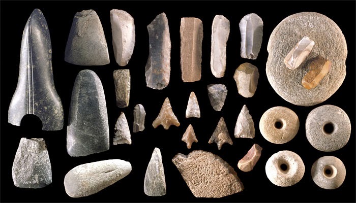 Colección de herramientas de piedra del neolítico. Fuente: Lithic Casting Lab.