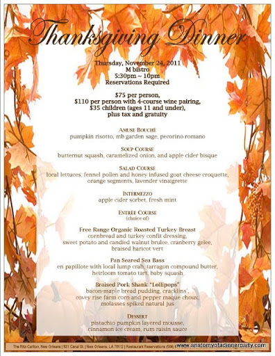 Anatomy of a Dinner Party » Fall Happenings at The Ritz-Carlton