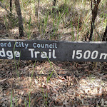 Sign at the top of the Ridge Trail (238475)